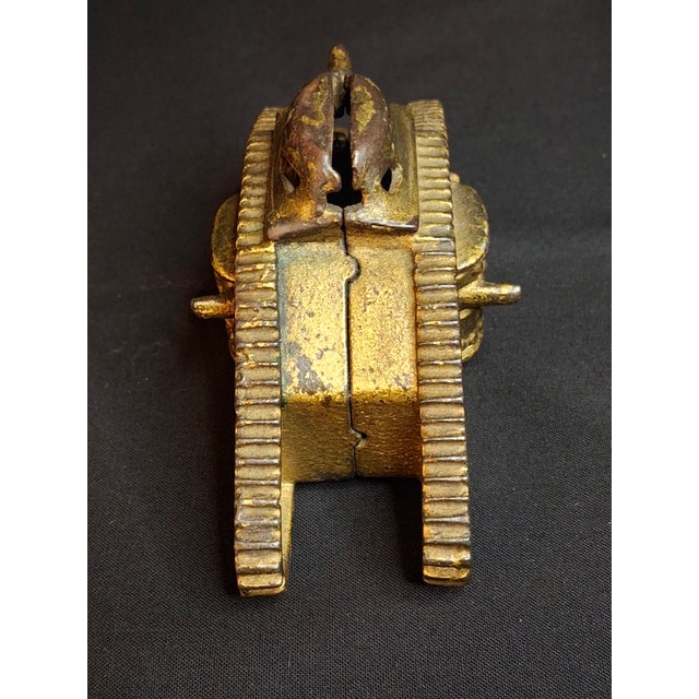 Antique Ac Williams Cast Iron Tank Bank Usa 1918 Wwi Still Penny Bank Gold Paint For Sale - Image 11 of 17