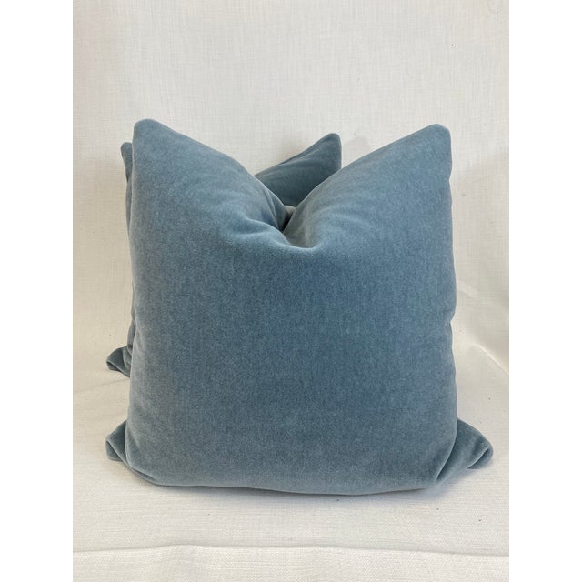Dusty Blue Mohair 22" PillowsA Pair Chairish