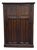 Quality Custom Solid Dark Oak Armoire Double Door c.1940's For Sale