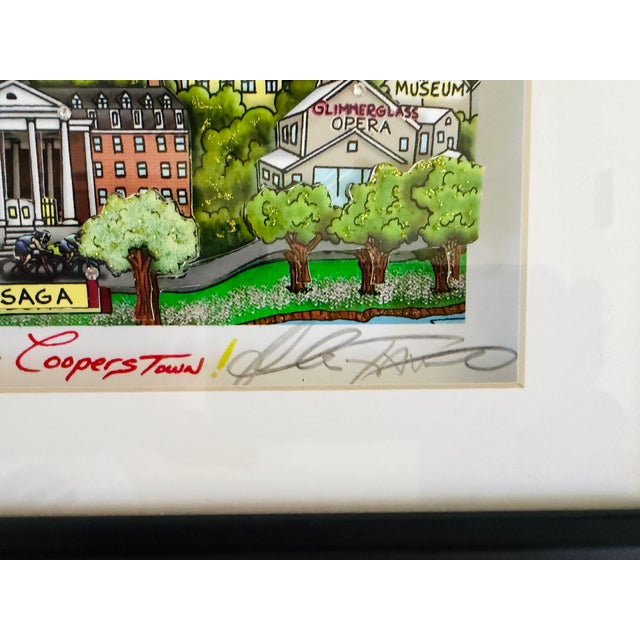 Contemporary Late 20th Century Charles Fazzino "Our Weekend in Cooperstown" Signed Artist Proof Framed Limited Edition Serigraph For Sale - Image 3 of 11