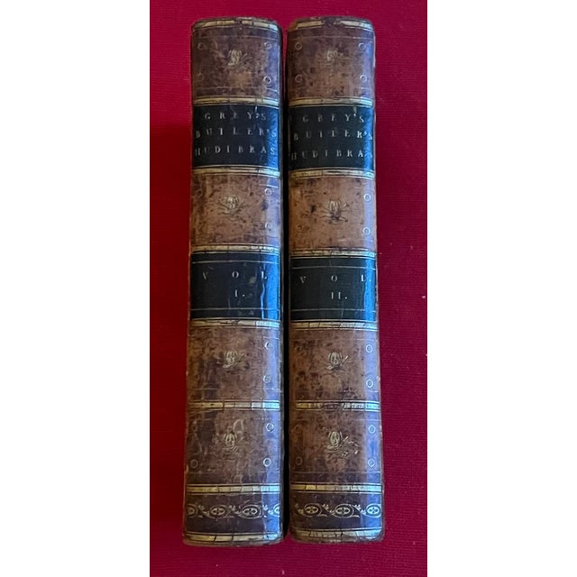 18th Century Antique 18th Century Fine Leather Bindings - Samuel Butler. Esq. "Hudibras" Books From Hugh Walpole's Library at Brackenburn - 2 Volumes For Sale - Image 5 of 18