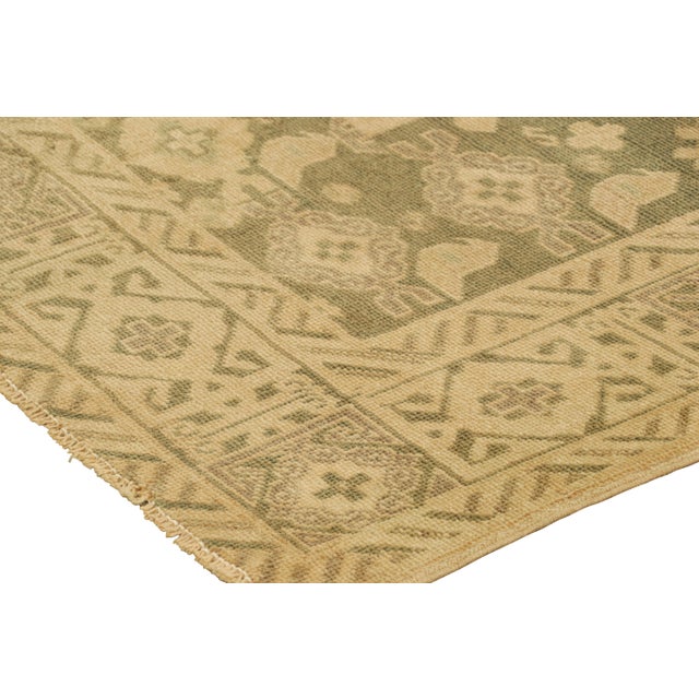 Vintage Turkish Rug in Green With Medallion & Geometric Patterns From Rug & Kilim For Sale In New York - Image 6 of 7