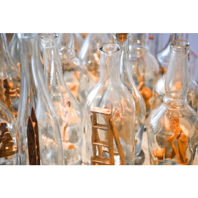 Bottles in Savoyard Folk Art, Set of 40 For Sale - Image 10 of 16