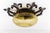 Metal Vintage German Iron Glass Flush Mount, 1960s For Sale - Image 7 of 12