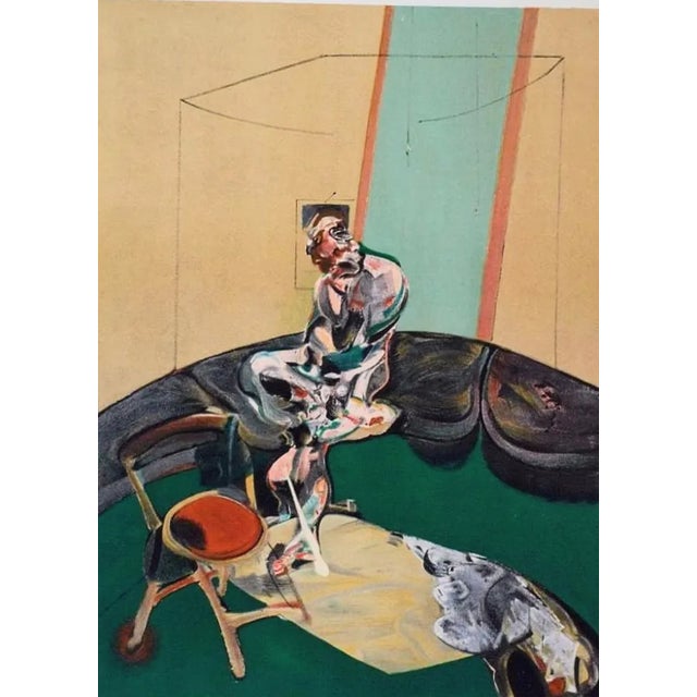 Francis Bacon, Portrait of George Dyer Staring at a Blind Cord, Original Lithograph, 1966 For Sale