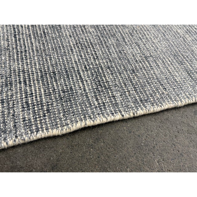 9ft X 12ft Modern Carpet Textured Wool Flatweave Area Rug For Sale - Image 11 of 12
