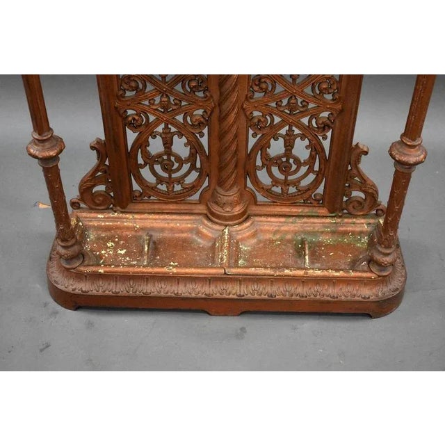 Victorian Cast Iron Stick Stand by Falkirk Foundry, 1880 For Sale - Image 9 of 10