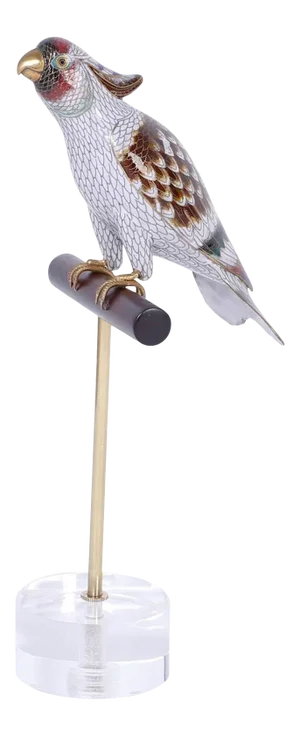 Chinese Cloisonné Bird on a Stand
