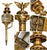 The carriage lamp is embellished with decorative crown elements and crowned with an impressive eagle ornament. Original...
