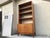 Bookcase-Library made of furniture board with natural wooden veneer, 1970s. The furniture comes from the Polish Factory...