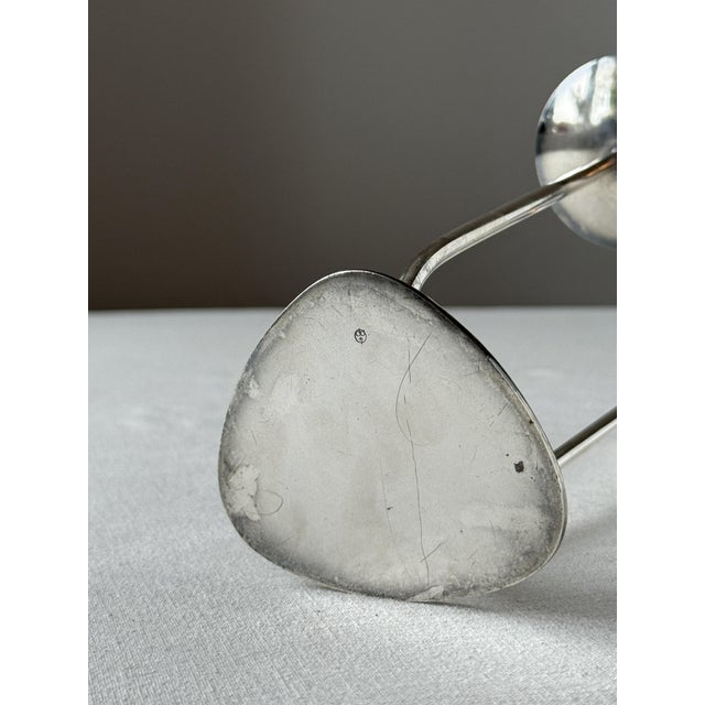 1970s Mid-Century Modern Candleholder in Metal, 1960s For Sale - Image 5 of 7