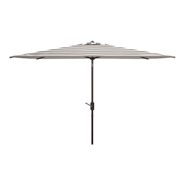 Iris 6.5x10 Rectangle Umbrella - Gray/White For Sale