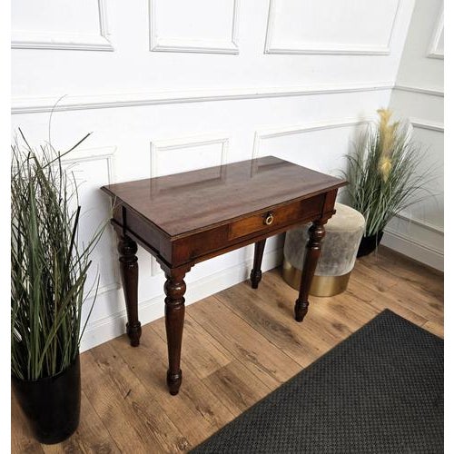 19th Century Antique Italian Walnut Console Table, 1890s For Sale - Image 5 of 9