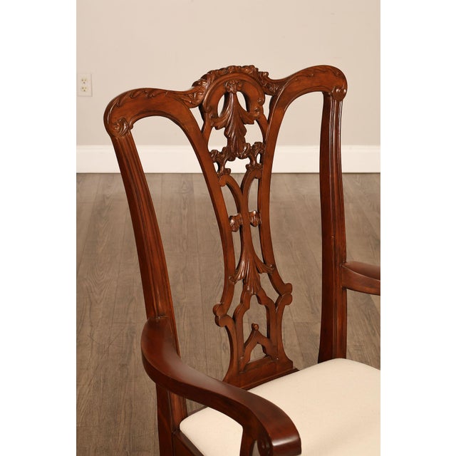 Scarborough House Chippendale Style Pair Of Mahogany Armchairs For Sale - Image 4 of 18