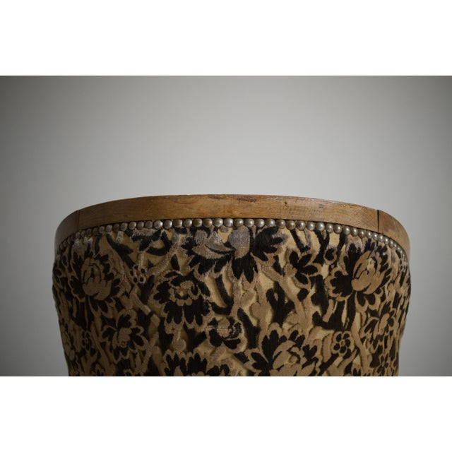 Art Deco French Gondola Armchair in Oak, 1930 For Sale - Image 11 of 18
