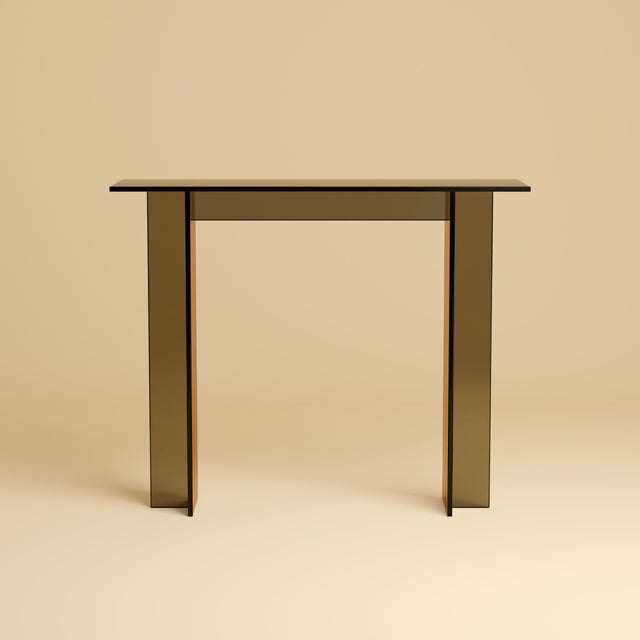 Not Yet Made - Made To Order Console Table in Bronzed Glass by Lebanto For Sale - Image 5 of 5