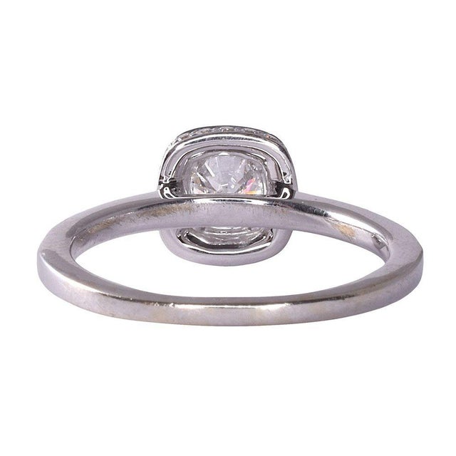 Contemporary 18k White Gold Diamond Engagement Ring, Size 7 For Sale - Image 3 of 5
