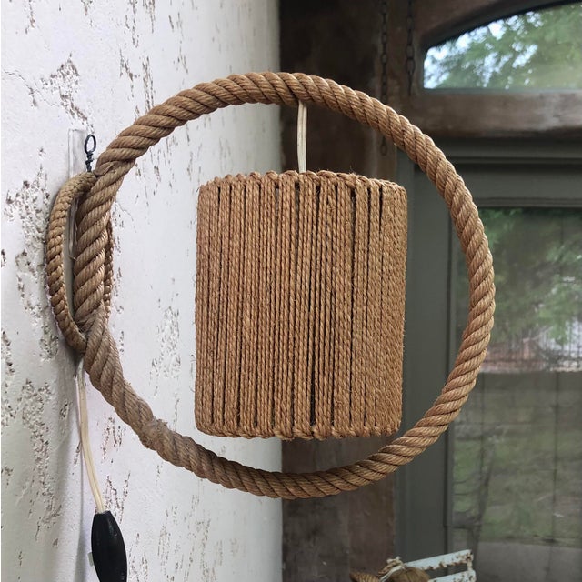 Rope Sconce Audoux Minet, Circa 1960 For Sale In Austin - Image 6 of 6
