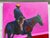 Plastic That Ole Pink Stripe Cowpoke Acrylic Painting by Joseph Christy For Sale - Image 7 of 7