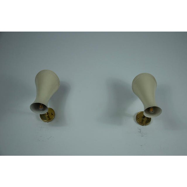 Mid-Century Modern Brass Diabolo Wall Lamps, Germany, 1950s, Set of 2 For Sale - Image 13 of 18