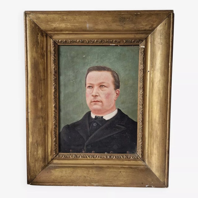 Portrait of Man, 1890s, Oil on Canvas, Framed For Sale - Image 7 of 7