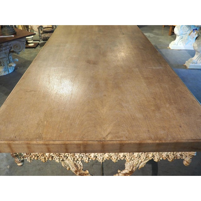 A Long, Painted Antique Cast Iron Table From Aix-en-Provence, France Circa 1890 For Sale - Image 15 of 18