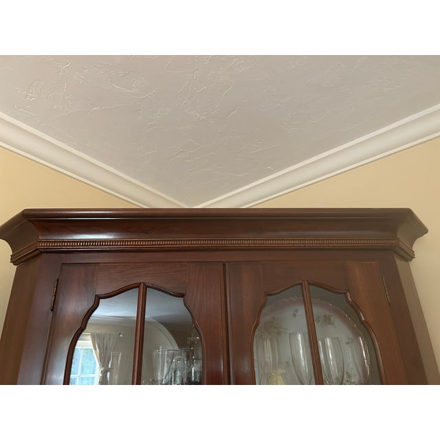 Traditional Traditional Solid Cherry Corner China Cabinet For Sale - Image 3 of 6