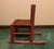 Early 20th Century Vintage or Antique (Unknown Age) Toddler Rocking Chair With Fabric Covered Seat For Sale - Image 5 of 9