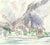 Grace Spongberg (American, 1906-1992) "Lake Maggiore" oil pastel on paper, titled and estate stamp on reverse. The Isola...