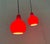 Mid-Century German Red Glass Pendant Lamps from Peill & Putzler, 1960s, Set of 2 For Sale - Image 13 of 18
