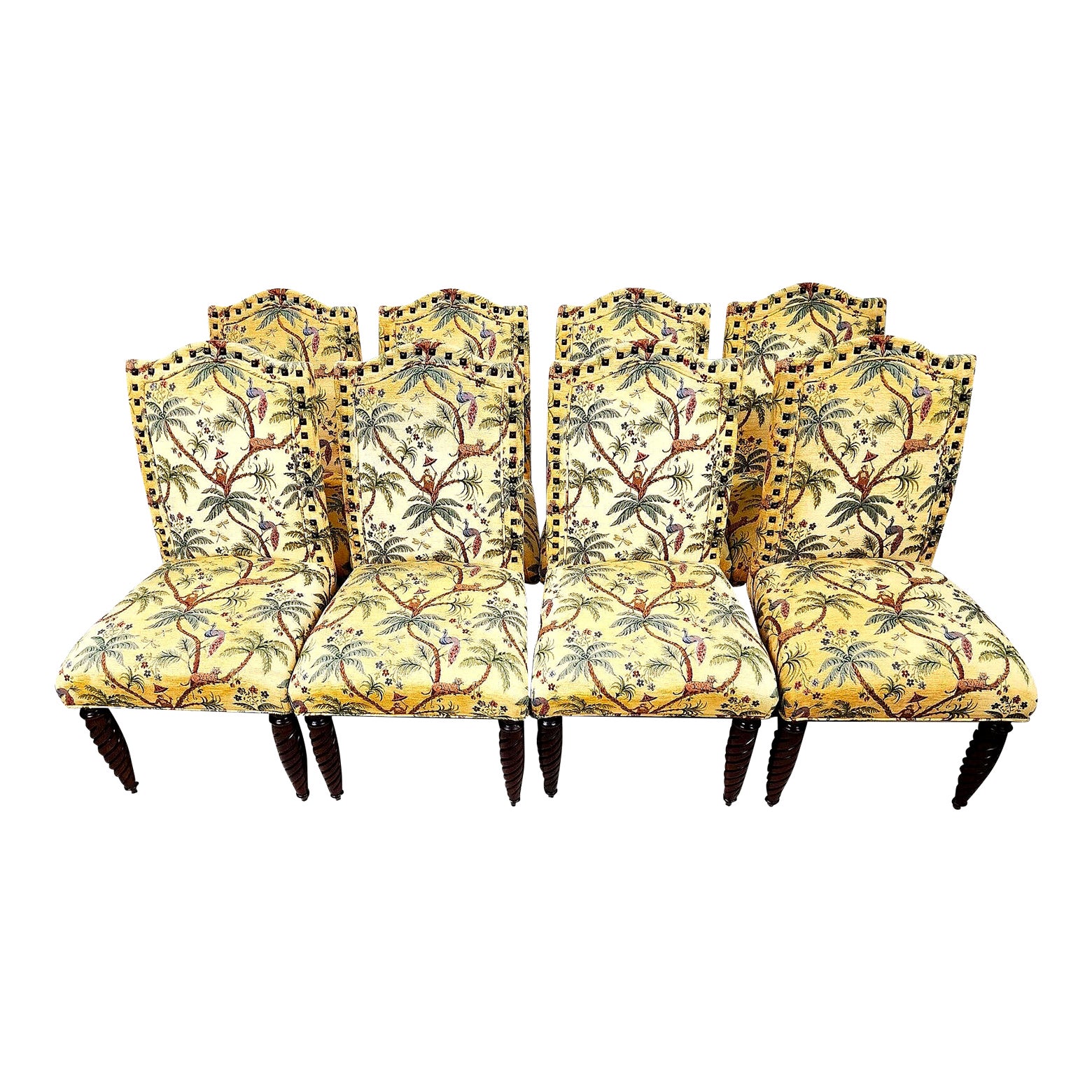 Tropical Jungle Dining Chairs Set of 8 Chairish