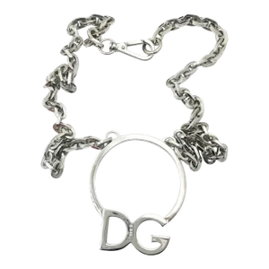 Dolce &Gabbana Silver Large Pendant Chain Long Necklace