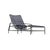 Brown Jordan Kantan Aluminum Vinyl Chaise Lounge, Textured Pewter frame with Marine fabric For Sale - Image 12 of 12