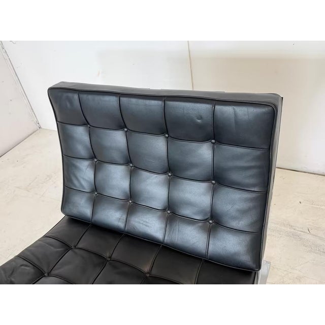 Leather Barcelona Chairs by Ludwig Mies van der Rohe for Knoll Inc., Set of 2 For Sale - Image 10 of 17