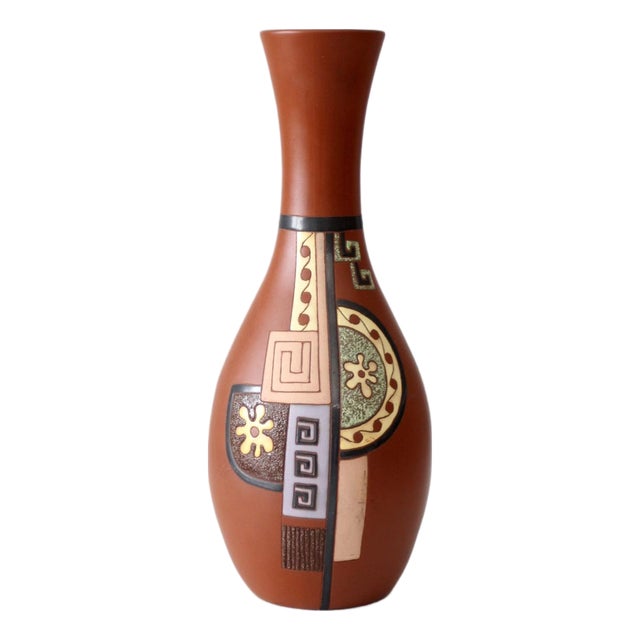 Vintage Gom Viet Pottery Vase For Sale