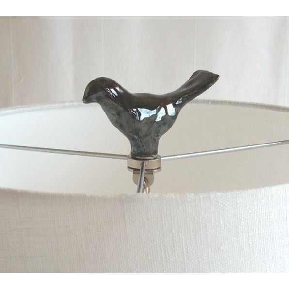 Handmade Ceramic Birds Lamp Finials a Pair Chairish