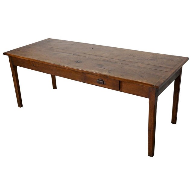 19th Century Rustic Farmhouse French Elm Dining Table For Sale - Image 18 of 18