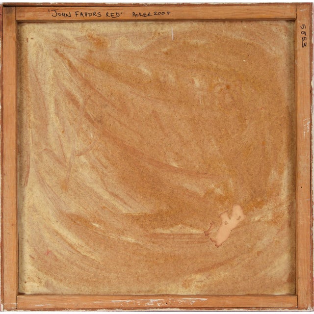 2000 - 2009 Minimalist Red & Black Abstract Geometric, "John Favors Red" by Cassandra Linnea Auker For Sale - Image 5 of 5