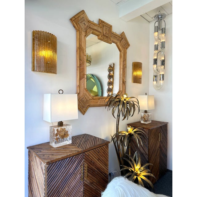 Contemporary Cola Gold Leaf Granita Murano Glass and Brass Sconces, Italy, Set of 5 For Sale - Image 10 of 12