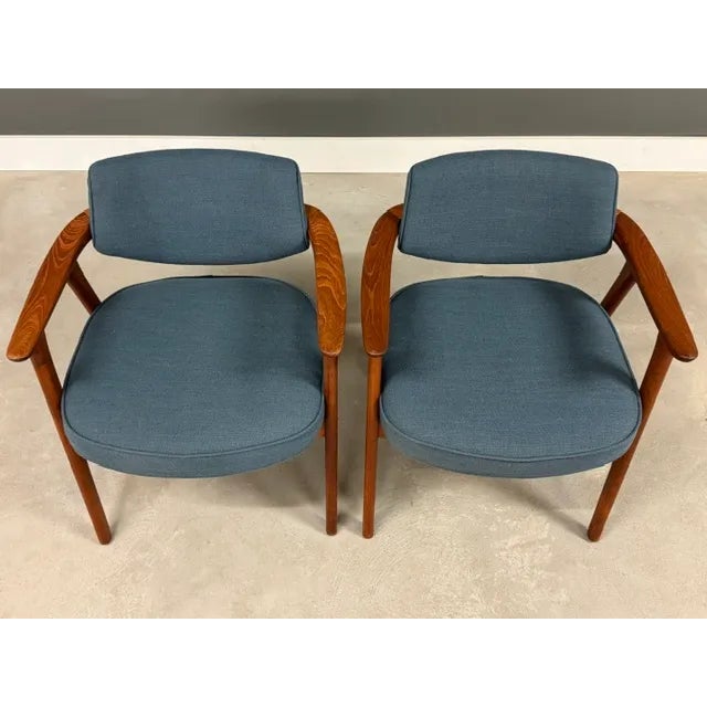 Erik Kirkegaard Mid 20th Century Erik Kierkegaard Teak Chairs - A Pair For Sale - Image 4 of 7