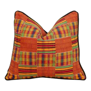 Adowa Vintage African Kente Pillow Cover