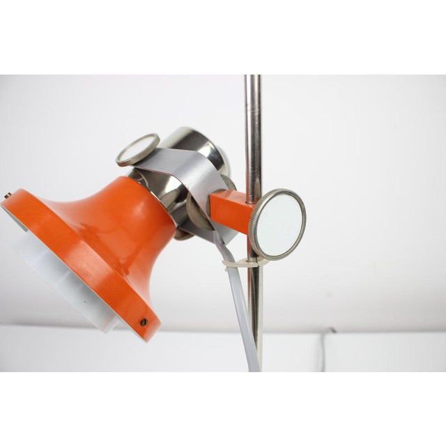 Orange Vintage Table Lamp attributed to Pavel Grus for Kamenický Šenov, Czechoslovakia, 1960s For Sale - Image 8 of 14