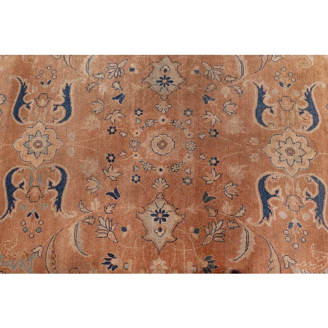 Persian Fine Antique Persian Meshad Handmade Wool Rug For Sale - Image 3 of 10