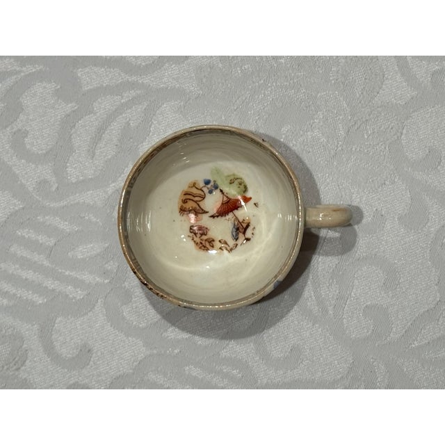 Ceramic Rare Antique c.1885 English Chinoiserie "Mikado" Miniature Cup & Saucer Set For Sale - Image 7 of 15