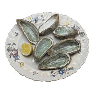 Trompe l'Oeil Faience Oyster Plate For Sale