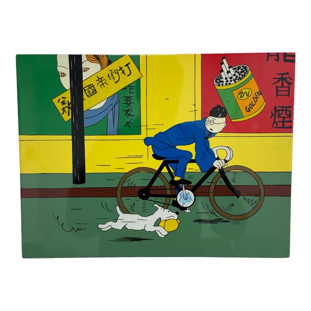 Tintin and Snowy Comic Book Artwork For Sale