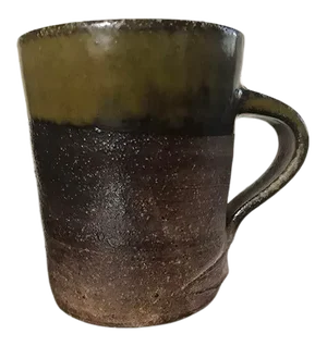 Mid-Century Modern Handcrafted Earthenware Pottery Mug