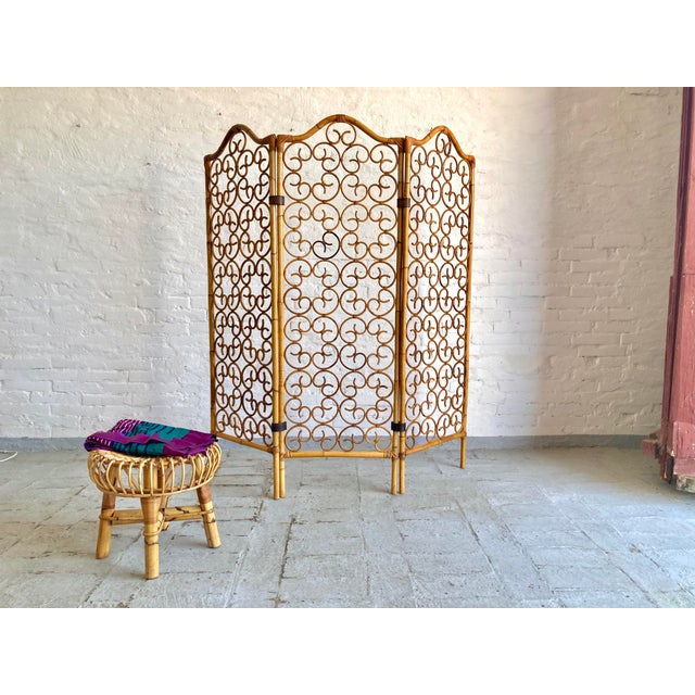 Vintage Italian Wicker Screen, 1960s, in Flawless conditions. Designed 1960 to 1969