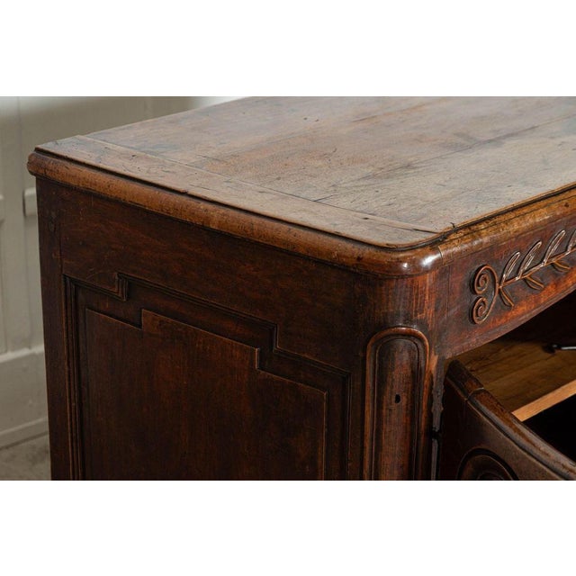 18th Century French Carved Walnut Marriage Buffet, 1720 For Sale - Image 13 of 14