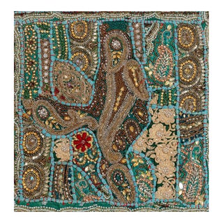 Unframed, Assemblage Made With Embroidered Fabrics From India For Sale